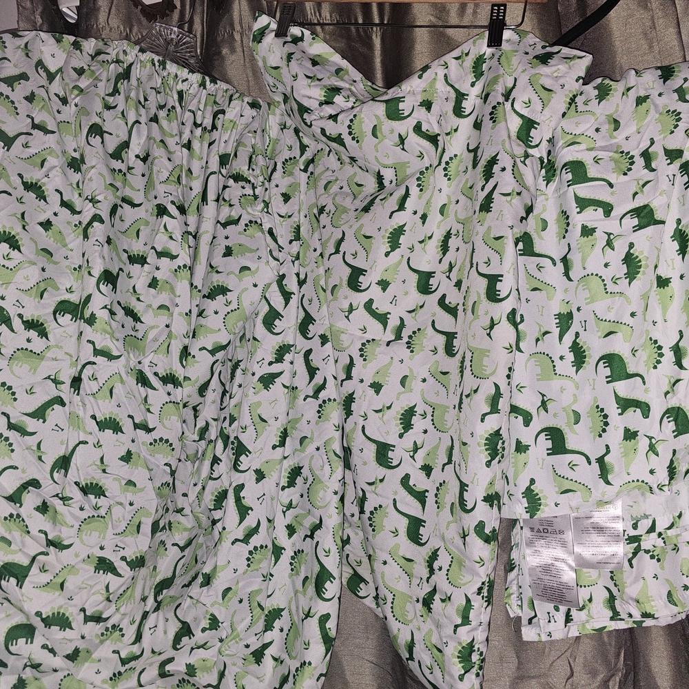 Green Dinosaur Print Sheet Set 3 Piece